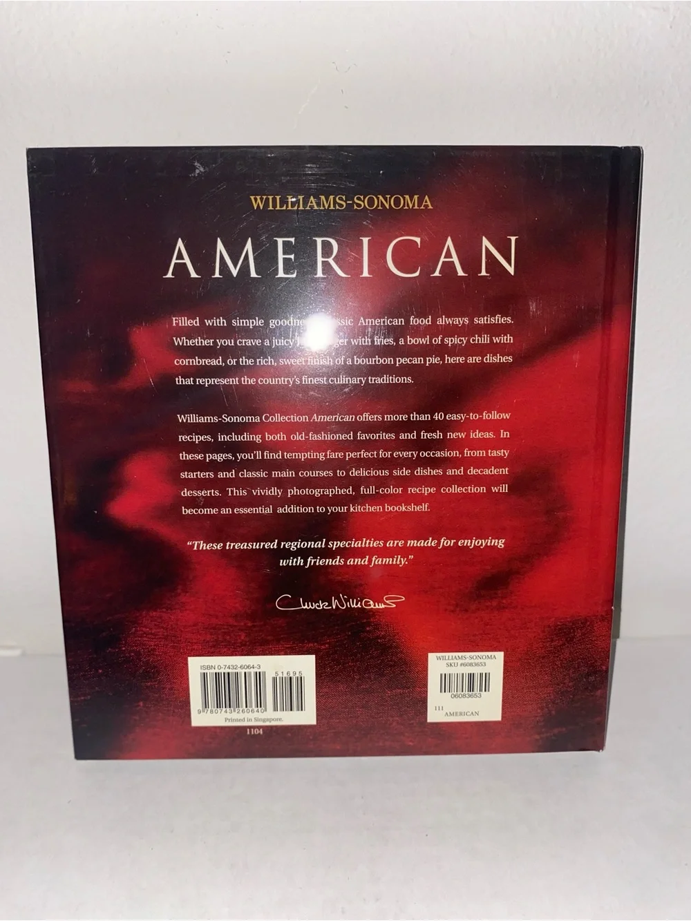 Williams Sonoma American Cookbook - Red Cover